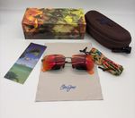 Maui Jim La'nakila RM624-17 Polarized Sunglasses Red Lens Grey Frame