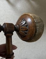 Rare, Beautifully Carved Victorian Double Gong Beater