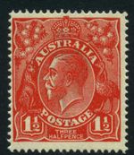 Australia 1924 1½d "Thin RAL" SG77c Mint u/m Cat £32