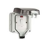 Weatherproof Outdoor Switched Spur With Neon IP66