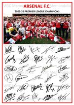 11704. Arsenal FC Signed Team Sheets (A4 Prints) CHOOSE A SEASON 1977-2026