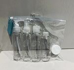 5PCS Travel Toiletry Bottles & Jars Set – Spray Bottles, Cream Pots & Zip Bag