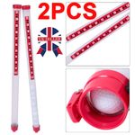 2 PCS Golf Ball Retriever Picker Shag Tube Collector Practice Tool UK