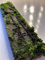 OO Gauge Overgrown Trackside Scenic Diorama Base Section Pre-built