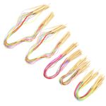 18Pcs Circular Needle DoublePoint Bamboo Color Flexible Tube Connection Knitting