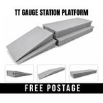 TT 1:120 Gauge Station Platform Set – 2 Straight & 2 Ramp Sections