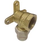 25 Pack XFITTING 1/2" Female NPT X 1/2" CPVC Drop Ear Elbow , Lead Free Brass 
