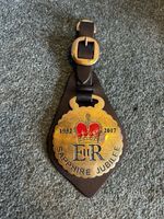 Horse Brass On Leather Elizabeth II Sapphire Jubilee 1952 – 2017 🐎 