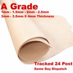 A Grade Natural Veg Tan Cowhide Tooling Craft Leather 60cm x 30m - 24 x 12 Inch