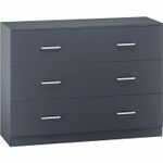 Grey 6 Drawer Chest of Drawers Freestanding Solid 1100 x 805 x 360mm