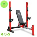 MARCY MWB7096 Olympic Weight Bench Incline Flat With Barbell Rack 272kg Capacity