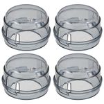 Vaguelly Stove Knob Covers for Child Safety Gas Switch 6.50X6.50X4.20CM, Grey 