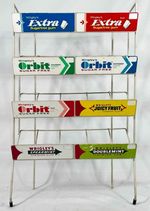 VINTAGE WRIGLEYS CHEWING GUM ADVERTISING SHOP DISPLAY STAND - sign