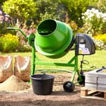 Cement Mixer Electric 220W Powerful Motor 63L Capacity by Garden Universe
