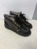 Kickers Kick Hi Goldie Black Leather Boots Limited Edition. UK Size 6. Retro.
