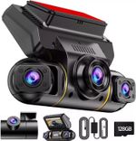 Dash Cam 4 Channel 360° Front Rear Inside DashCam, FHD 1080P Car Camera 128GB