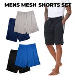 Mens 2 Pack Lounge Sport Shorts Pyjama Bottoms-  Breathable Mesh Sizes S-2XL