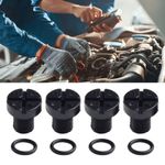 Durable Black Radiator Overflow Coolant Expansion Tank Bleed Screw for