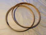 Pearl 20” wooden bass drum hoops rims Maple wood veneer wrapped VGC
