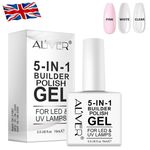 ALIVER 5 in 1 Nail Builder Extension Gel Hard Gel Nail Builder UV & LED Nail Art