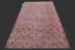 Vintage Turkish Oushak Rug, Red 5x8 ft, Handmade Wool, Bohemian Anatolian