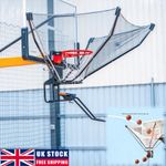 Basketball Rebounder with Rotatable Return Chute,Indoor Outdoor Basketball Games
