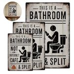 This is a Bathroom Not an Internet Cafe Vintage Metal Tin Sign Funny Wall Arts