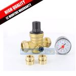 PRESSURE REDUCING VALVE DZR BRASS C/W REAR ENTRY GAUGE 15MM / 22MM 1-6 BAR PRV