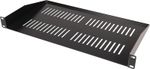 PULSE 19” 1U Vented Rack Shelf, 250Mm Depth, Heavy Duty 1.5Mm Steel, Black Po...