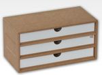 Hobbyzone 3 Drawers Module Crafts Workshop Modular System Art Studio Desk Tidy