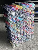 BUTTON TUBE STORAGE RACK , STAND WITH 96 COMPARTMENTS,INCLUDES 96 TUBES & CLIPS 