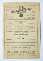 BARNET - HERTFORDSHIRE v SURREY Southern Counties Amateur Semi-Final 1947/1948