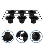 Carbon Steel 6 Cup Muffin Pan Nonstick Bakeware for Baking Cupcakes Black