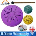 Steel Tongue Drum 3 Inch 6 Note Handpan Rain Drum Percussion Instrument Gift