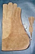 New Falconry (Right Hand) Glove Suede 2 Layer 12"Long Medium Size (Buffed Brown)