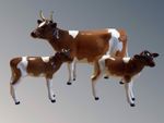 Beswick Ayrshire Cow & Calf Set CH Ickham Bessie 1350 + 1249B Cattle Family