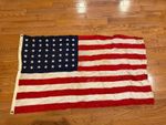 Vintage 48 Star American Flag 3x5 Ft WWII Samson Bunting Sewn Stars