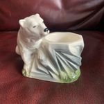 Vintage Art Deco Period Polar Bear With Trinket Bowl