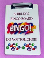 PERSONALISED BINGO BOARD FOR FRIENDS OR RELATIONS MAKES A FANTASTIC GIFT