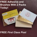 100 Gold Leaf Sheets 24K Gold Colour Art Crafts Design Gilding Framing