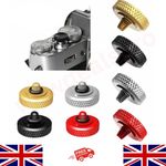 Brass Concave Shutter Release Button Rubber Ring for Fujifilm Leica Nikon Sony