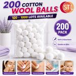 100% COTTON WOOL BALLS MAKE UP NAIL POLISH VARNISH REMOVER CLEANING ABSORBENT