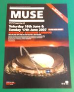 Muse - June 2007 Wembley Stadium  - Kerrang! Magazine A4 Poster / Advert