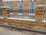 Spear Top Metal Railing Panel - Black , low wall fence
