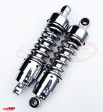 Universal Chrome Motorcycle Rear Shock Absorbers Suspension Springs Pair 260mm