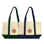 Trader Joe’s Canvas Tote Shopping Bag - LARGE GREEN/Blue - NEW 