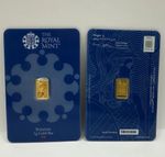 1g 999.9 Fine Gold Bullion Bar The Royal Mint Minted Britannia Bar 24k Gold