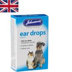 Johnsons Veterinary Ear Drops 15ml for Dogs & Cats - Mite Treatment & Relief
