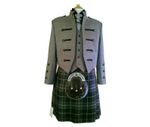 Men's Scottish Highland Gray Kilt Jacket With Waistcoat New Kilt Jacket