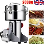 Electric Grain Herb Grinder Spice Grain Mill with Overload Protection 2000g